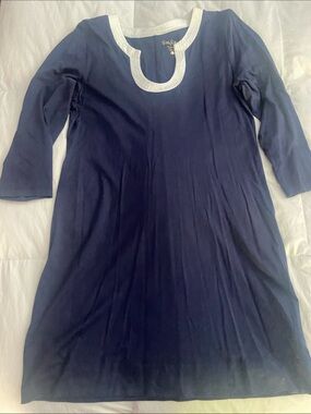 Lilly Pulitzer Navy dress with White Trim